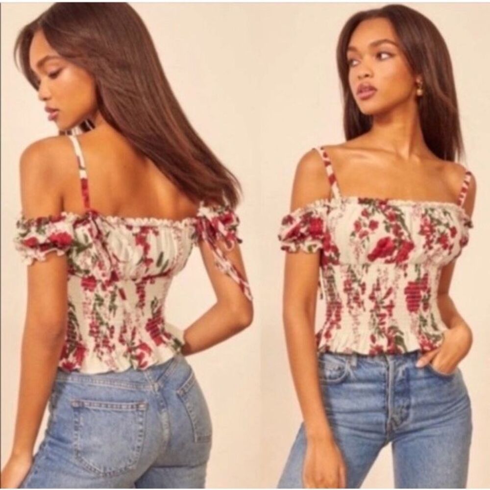 Reformation Size XS Amarena Floral Top NWOT